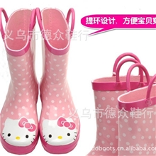 KT猫正品儿童雨鞋外贸原单女童雨靴粉色可爱水靴水鞋套鞋