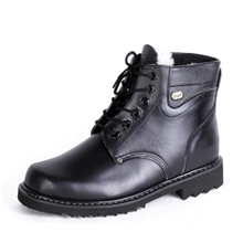 棉鞋3515强人冬季时尚新款正品牛皮商务正装高腰男士特种兵军靴