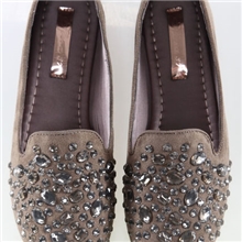 2013秋季新款出口欧洲外贸原单水钻浅口平底乐福鞋时尚单鞋子女