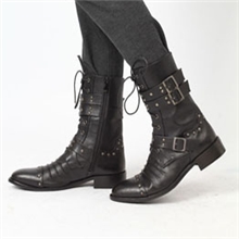 厂家直销韩版男靴英伦单靴马丁靴工装靴铆钉靴尖头马丁靴军靴批发