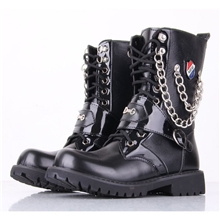 新款男靴子时尚马丁靴高帮鞋高筒男靴潮流短靴直销