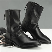 2013尖头皮靴男韩版时尚潮流靴子男单靴高帮骑士靴男靴批发