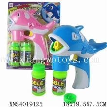 夏日儿童玩具~电动实色海豚泡泡枪带音乐灯光双瓶水粉红粉蓝