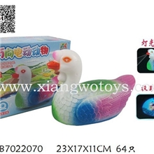 厂家直销电动万向卡通投影鹅带光音乐电动鹅玩具