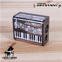 创意音符钢琴图案卷笔刀双孔卷笔器削笔器转笔刀铅笔刨