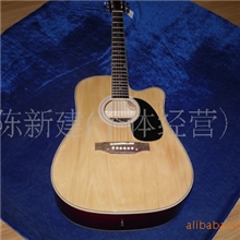江苏百姓乐器批发供应优质缺角本色41寸民谣吉他
