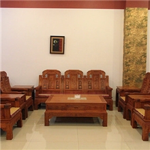 厂家直销特价缅甸花梨沙发100%大果紫檀小款鱼头沙发10件套