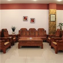 新货上市红木客厅沙发100%缅甸花梨大果紫檀大款象头沙发10件套
