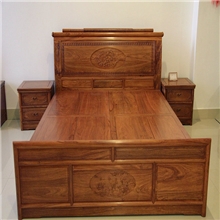 超值热卖特价红木大床100%进口非洲花梨祥云3件套含2个床头柜