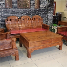 限时打折特价红木沙发100%非洲花梨木鲤鱼跃龙门5件套配送坐垫