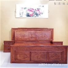 非洲花梨1.5米、1.8米如意大床实木大床红木大床酸枝大床