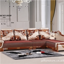 现代沙发厂价直销各色家用客厅实木皮布沙发转角带贵妃1013