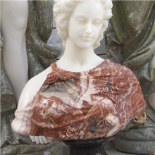 汉白玉拼色半身像,胸像,西方人物雕塑,人物雕塑,雕塑