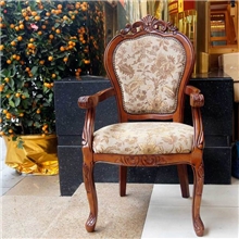 欧式餐凳实木橡木餐椅围椅美式田园风格悠闲椅高背边椅622A