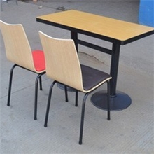 酒店吧台厂家直销肯德基分体桌椅肯德基吧台桌曲木椅