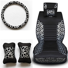 2013新款豹纹奢华汽车坐垫超透气清凉四季垫送头枕车把套批发