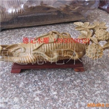【德记木雕】木制工艺品礼品家居摆设品【绿檀35cm人生如意】