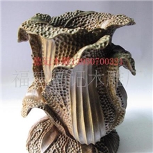 供应木雕摆件木制品工艺品礼品绿檀白菜笔筒