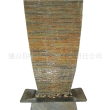 厂家直销提供各式石材喷泉水幕墙一帆风顺带灯喷泉
