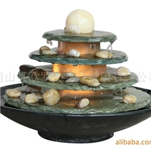 石头风水球桌面喷泉层出不穷好运来石来运转