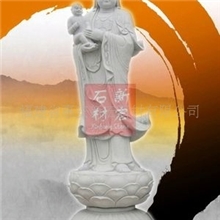 送子观音石雕塑形象逼真专业制作