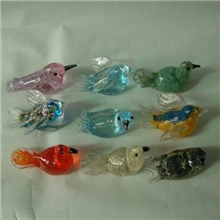 生产及供应各种玻璃工艺品-玻璃鸟