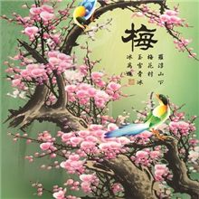 三维立体画批发，高清3D画，PET立体装饰画，梅兰竹菊，梅花
