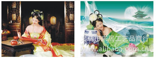 高清立体画批发，可混批，三维画，3D光栅画，3D变图画，古代美女