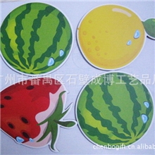 工厂制造双面彩色印刷灰板纸杯垫水果杯垫农业广告杯垫