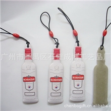 专业厂家啤酒PVC滴胶手机擦挂件3D手机擦手机屏幕擦