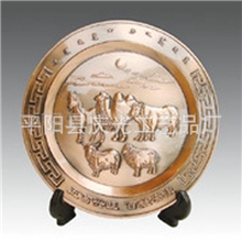 批发生产风景区纪念盘加工定制古典浮雕纪念盘