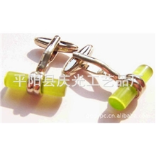 专业设计金属镶钻袖扣各种字母双色袖扣