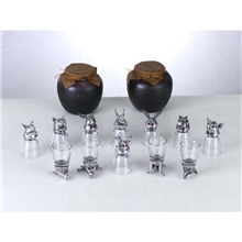 厂家供应酒店用十二生肖烈酒杯古锡套装法国弓箭白酒杯创意礼品