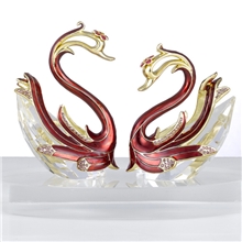 【厂价直销】家居情侣婚庆礼品水晶天鹅情侣婚庆礼品