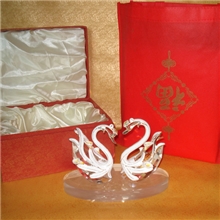 【精美时尚】供应白水晶婚庆礼品典雅婚庆礼品水晶天鹅婚庆礼品