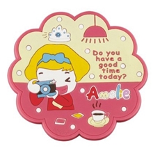 外贸厂家加工价格便宜质量好金属杯垫pvc杯垫发货快