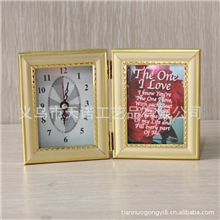 情人节礼品/父亲节礼品/母亲节礼品/米拉条塑料相框时钟/坐钟