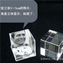 可放三张照片商用家用皆可【厂家直销】三面水晶方体相框