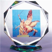 浦江水晶彩印相框水晶奖杯水晶纪念品厂家直销可加喷砂和上色