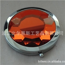 小水晶化妆镜水晶镜盖【金属外壳厂家直销】65直径镜盖添加logo