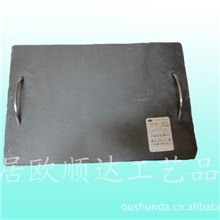 专业供应天然板岩水果托盘板岩杯垫板岩热垫