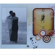 【畅销新品】批发时尚精品玻璃艺术钟表玻璃相框相架