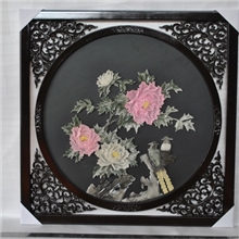 厂家直销树脂画工艺品礼品摆件实木画框玉雕画框展示架