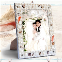 创意相框沙贝、贝壳相框影楼摆台专业礼品相框批发sa-0015寸