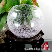 【皓杨】碎冰花金鱼缸水培玻璃花瓶透明水培玻璃花瓶（中号）