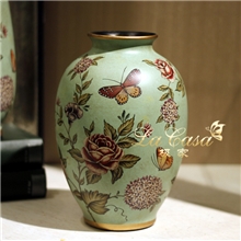 批发田园陶瓷采花奶壶花瓶/欧式仿古花插家居摆件/结婚花插礼品