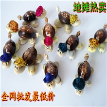 地摊景区热卖小礼品摆件带帽子海螺爆款小乌龟贝壳工艺品批发