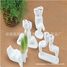 草娃娃X恋人小白人情侣长草的广告促销礼品迷你植物