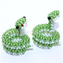 水晶青涩小蛇十二生肖串珠工艺品