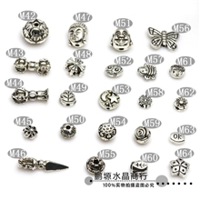 鹏塬DIY藏银饰品配件材料批发豆蔻古银苗银圆珠隔珠